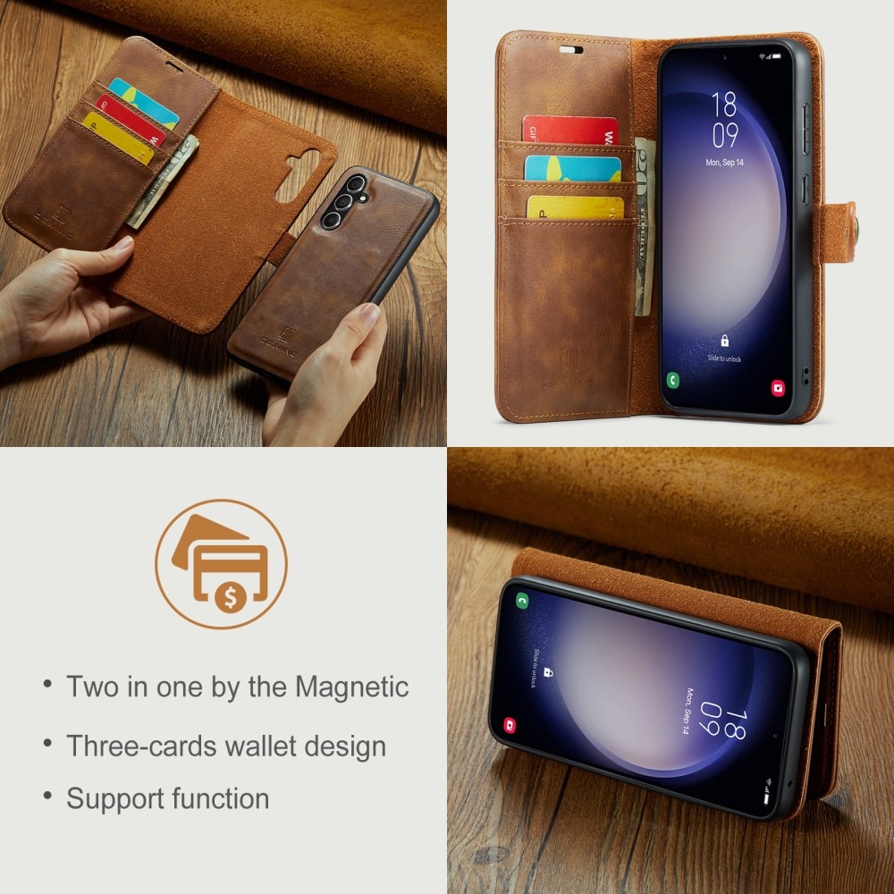 Magnet Wallet Samsung Galaxy A55 Cognac
