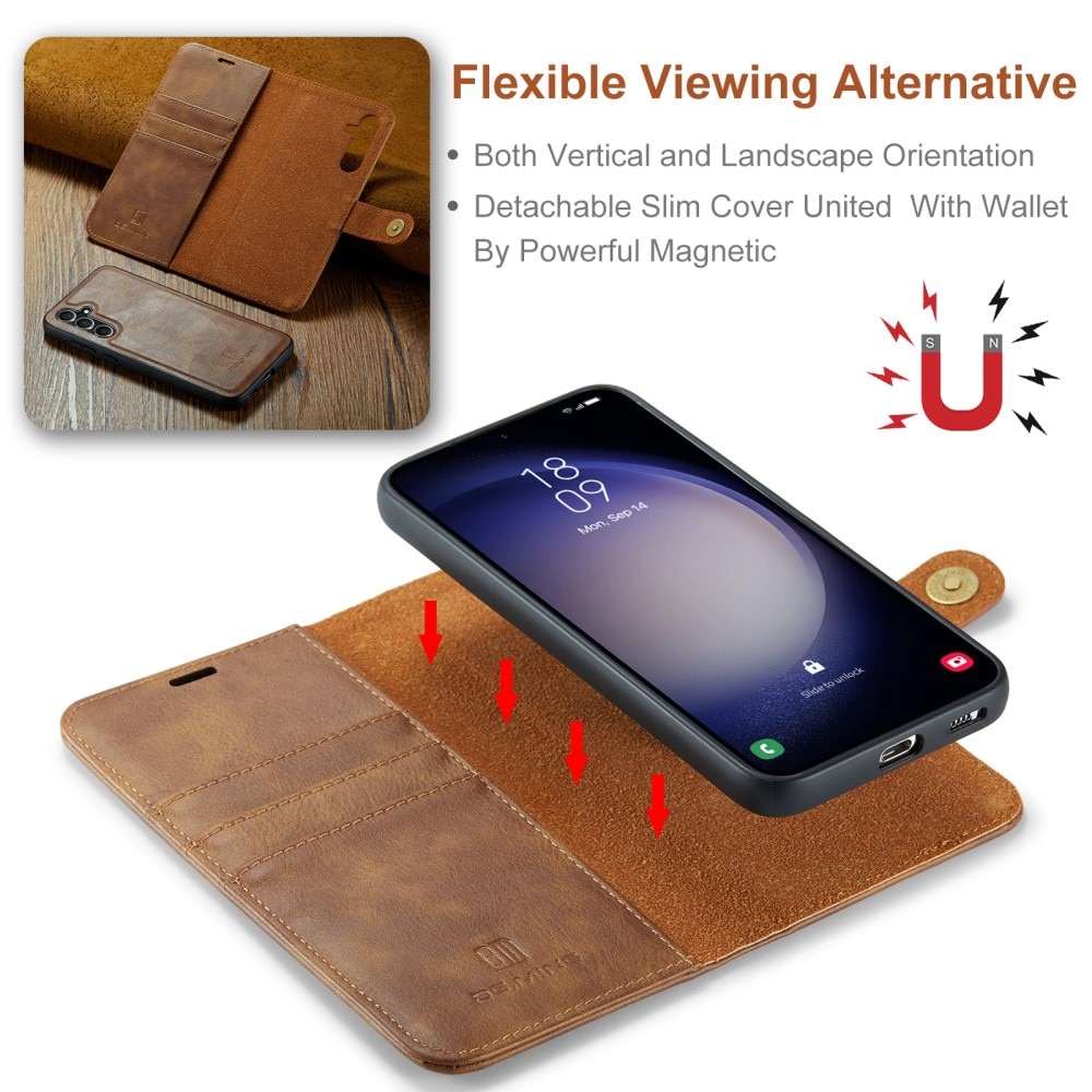 Magnet Wallet Samsung Galaxy A35 Cognac