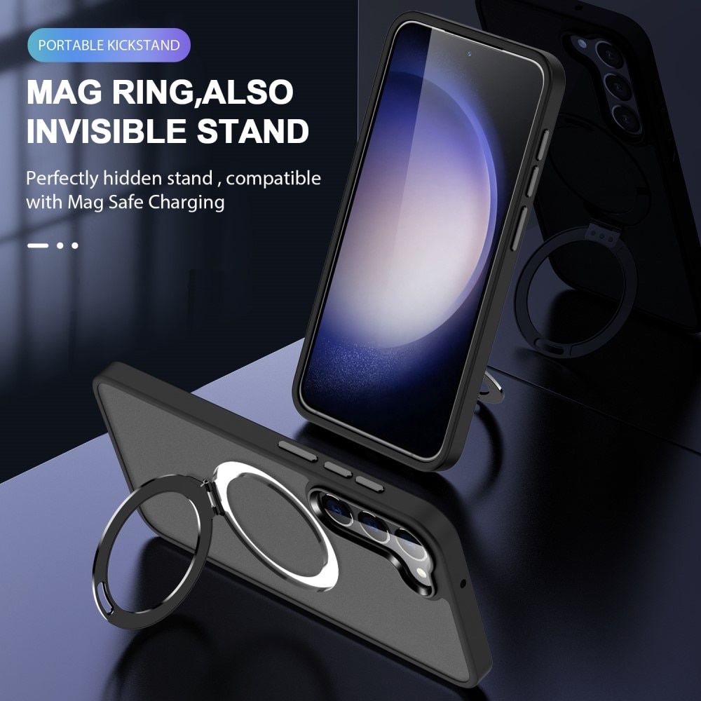 Hybridikuori MagSafe Ring Samsung Galaxy S24 Plus musta