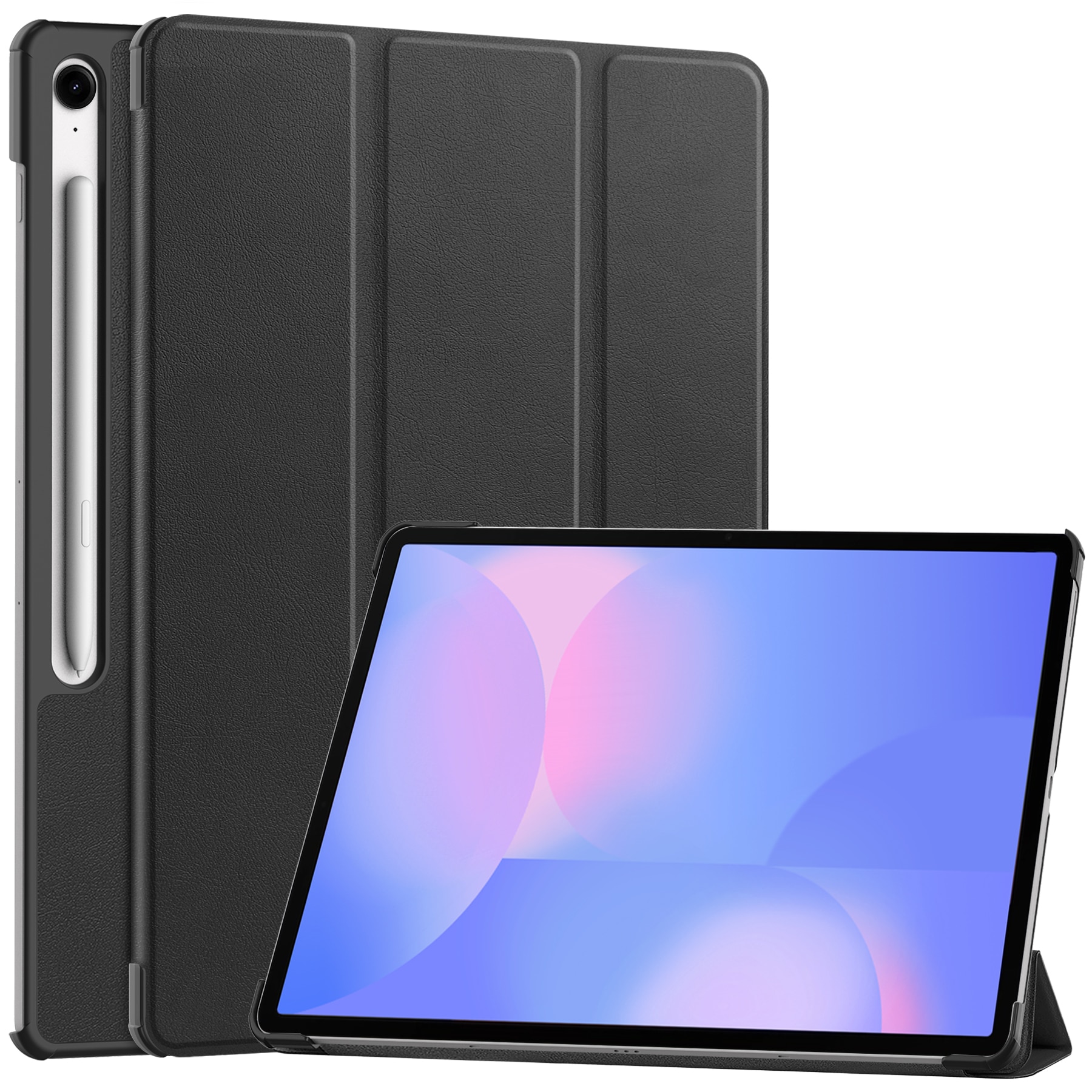 Kotelo Tri-fold Samsung Galaxy Tab S10 FE Plus Musta
