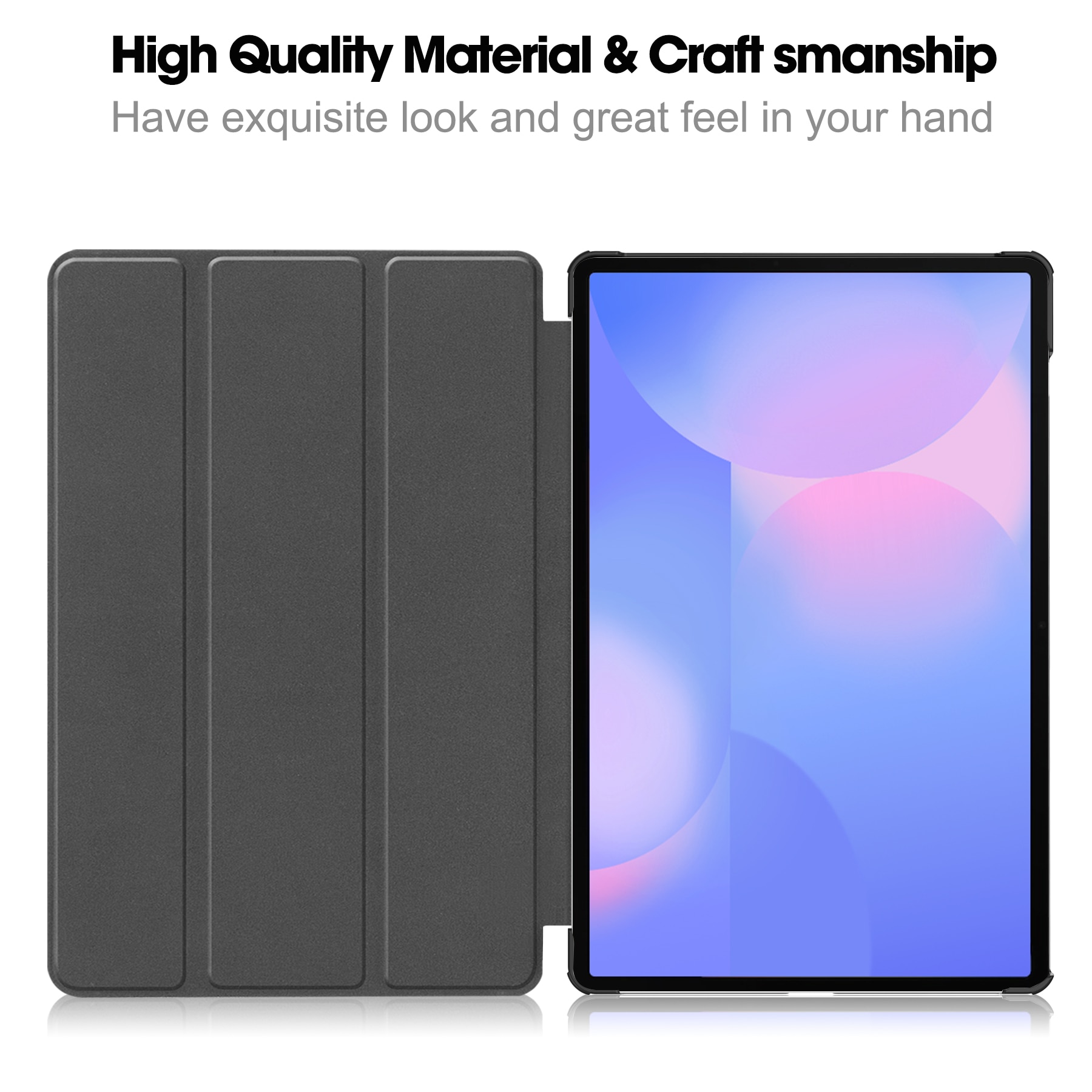 Kotelo Tri-fold Samsung Galaxy Tab S10 FE Plus Musta