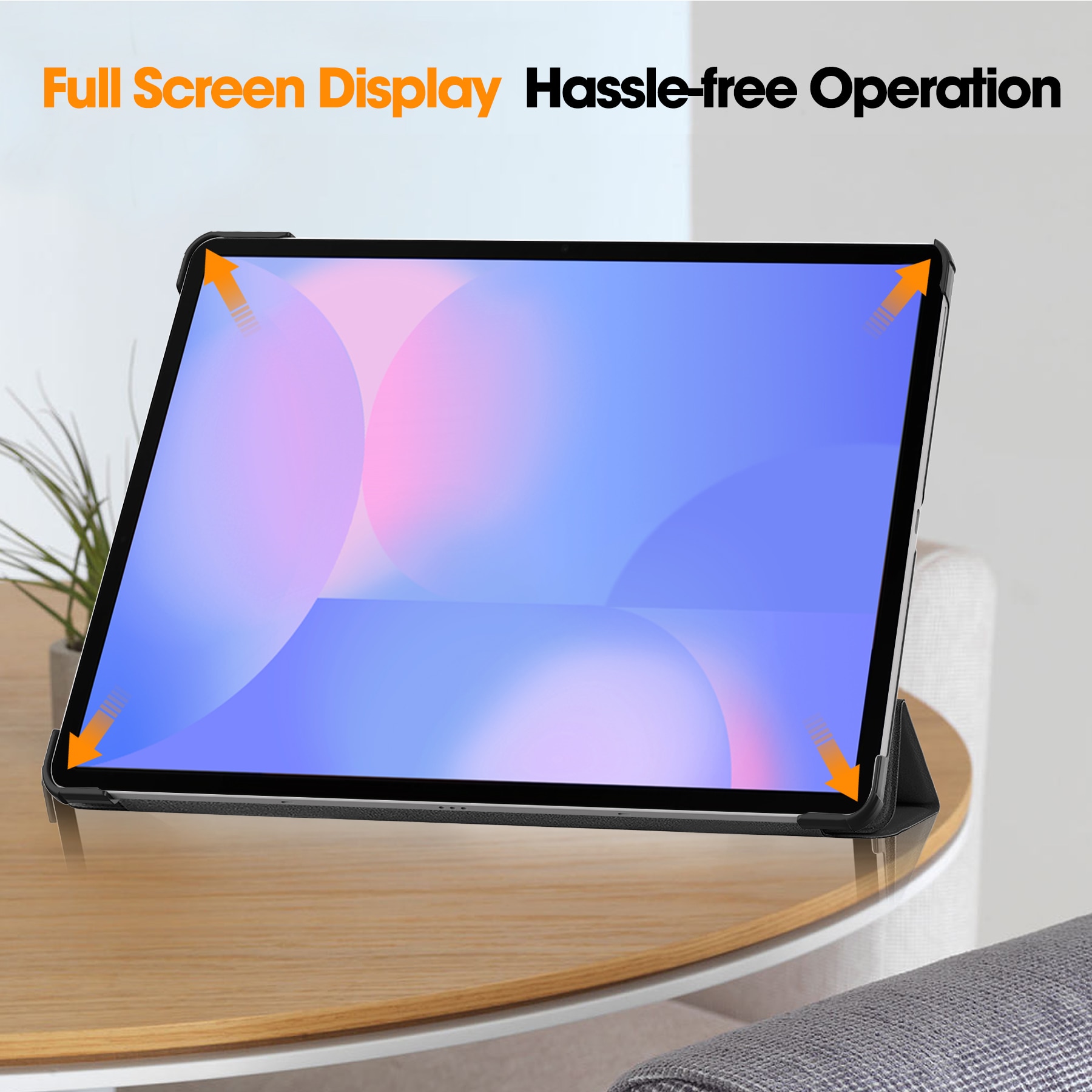 Kotelo Tri-fold Samsung Galaxy Tab S10 FE Plus Musta