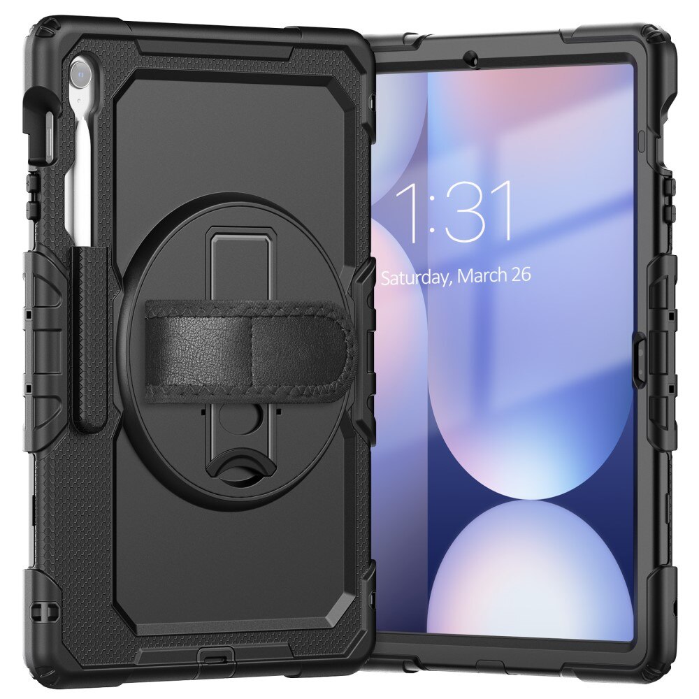 Iskunkestävä Full Protection Hybridikuori Samsung Galaxy Tab S10 FE Plus musta