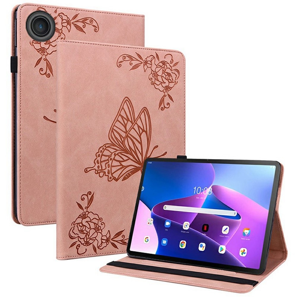 Nahkakotelo Perhonen  Lenovo Tab Vaaleanpunainen