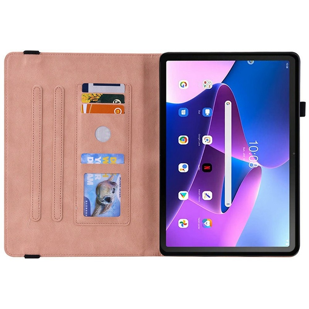 Nahkakotelo Perhonen  Lenovo Tab Vaaleanpunainen