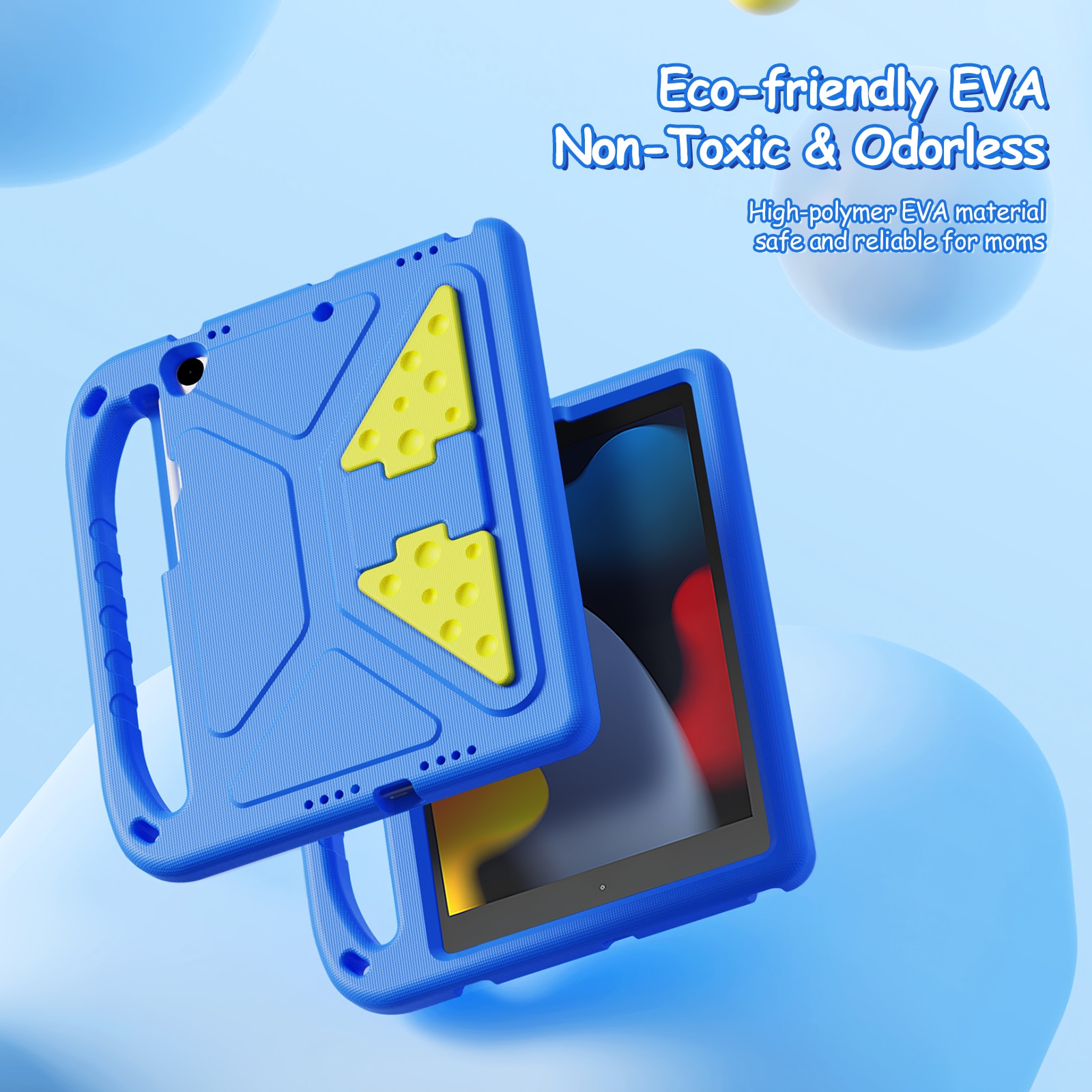 Puff Series EVA suojakuori Apple iPad 10.2 9th Gen (2021) Sininen