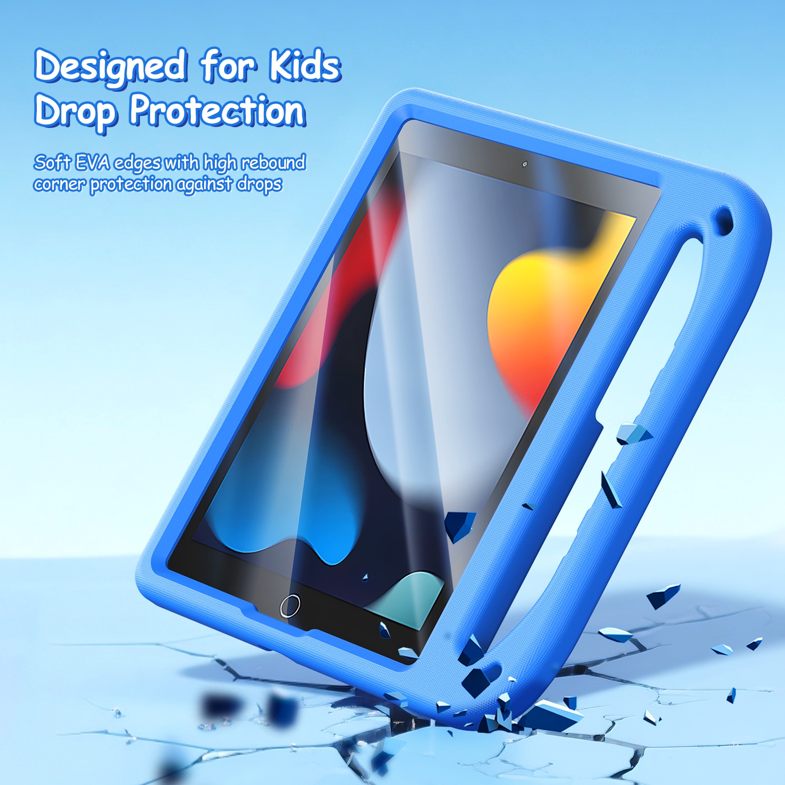 Puff Series EVA suojakuori Apple iPad 10.2 9th Gen (2021) Sininen