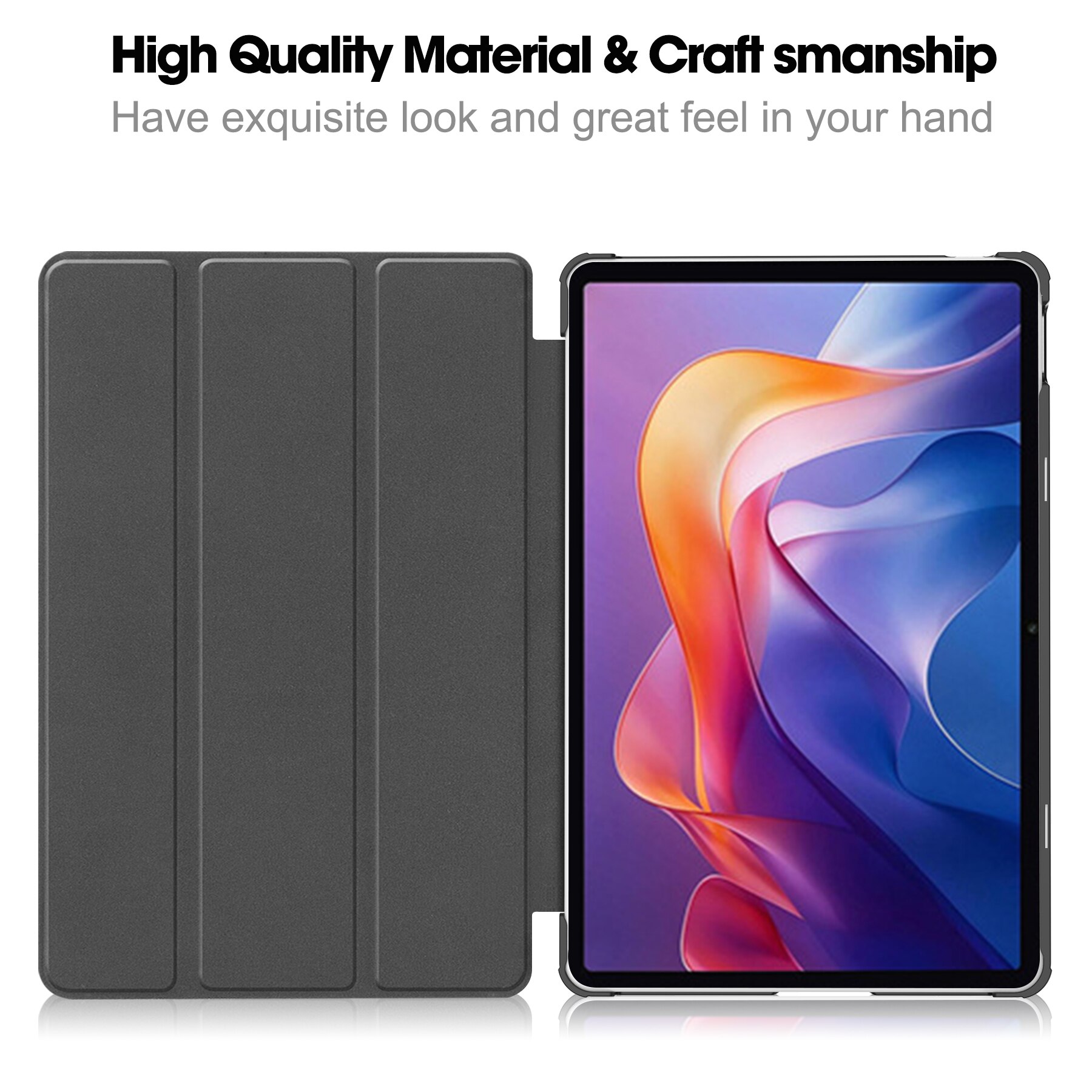 Kotelo Tri-fold Xiaomi Redmi Pad 2 Musta