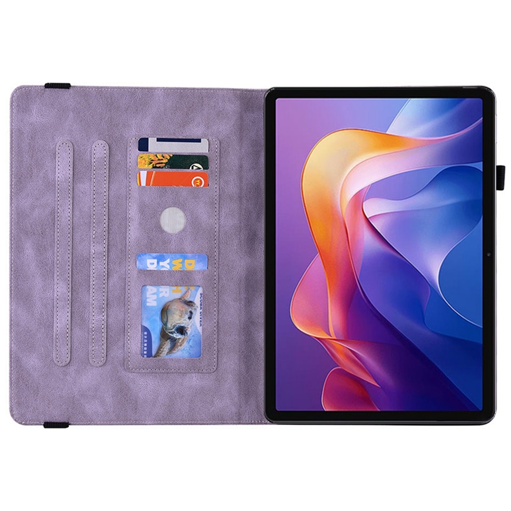 Nahkakotelo Perhonen Xiaomi Redmi Pad 2 Liila