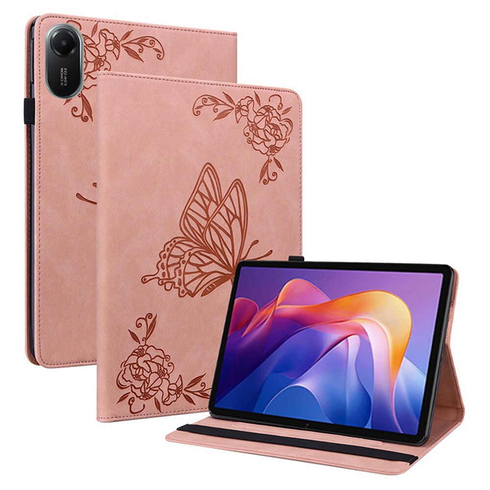 Nahkakotelo Perhonen Xiaomi Redmi Pad 2 Vaaleanpunainen