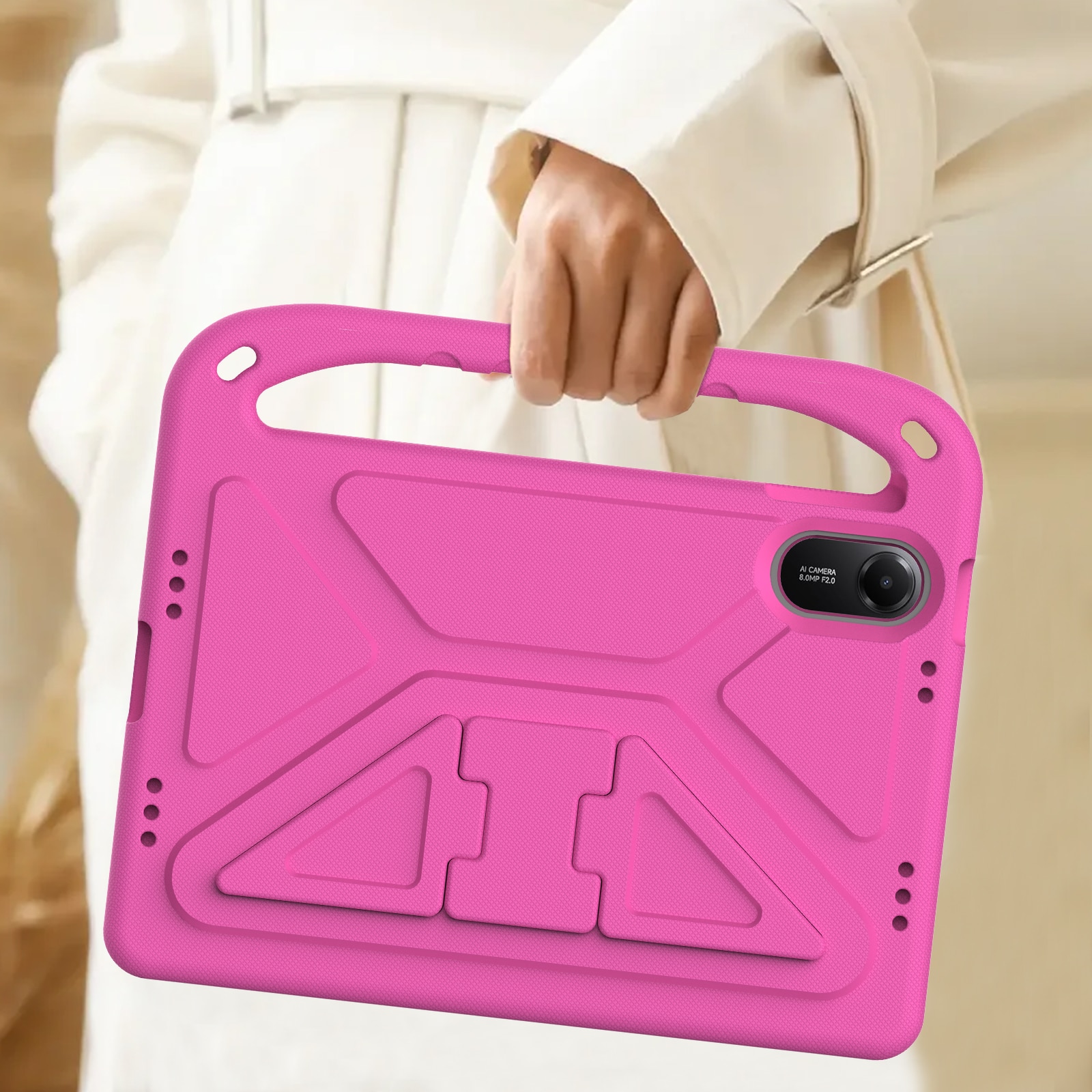 Kuori EVA kahvalla Xiaomi Redmi Pad 2 Vaaleanpunainen
