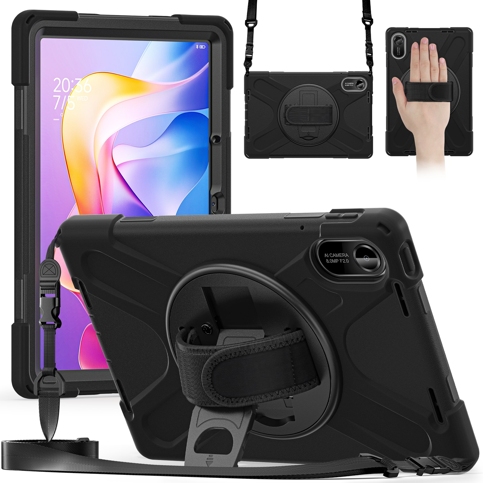 Iskunkestävä Hybridikuori Xiaomi Redmi Pad 2 musta
