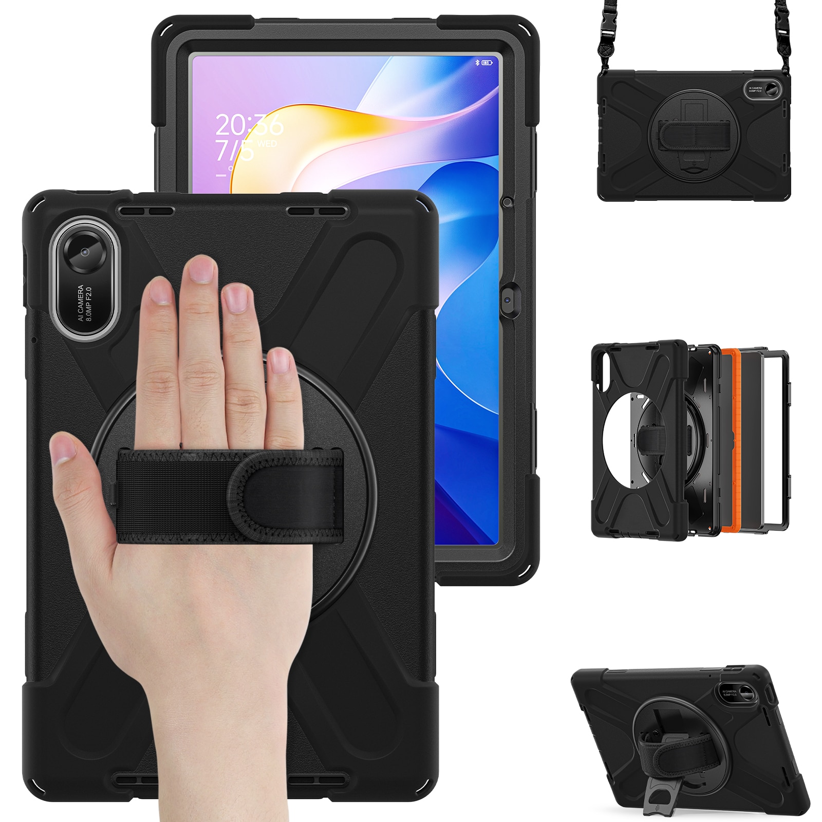 Iskunkestävä Hybridikuori Xiaomi Redmi Pad 2 musta