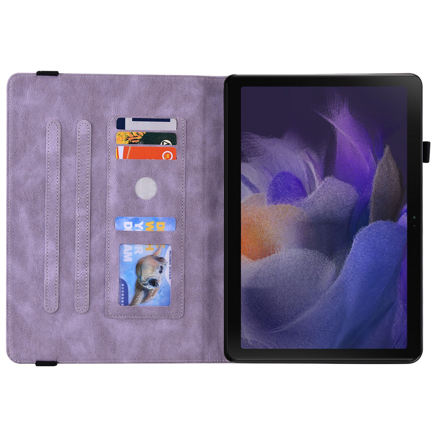 Nahkakotelo Perhonen Samsung Galaxy Tab A11 Liila