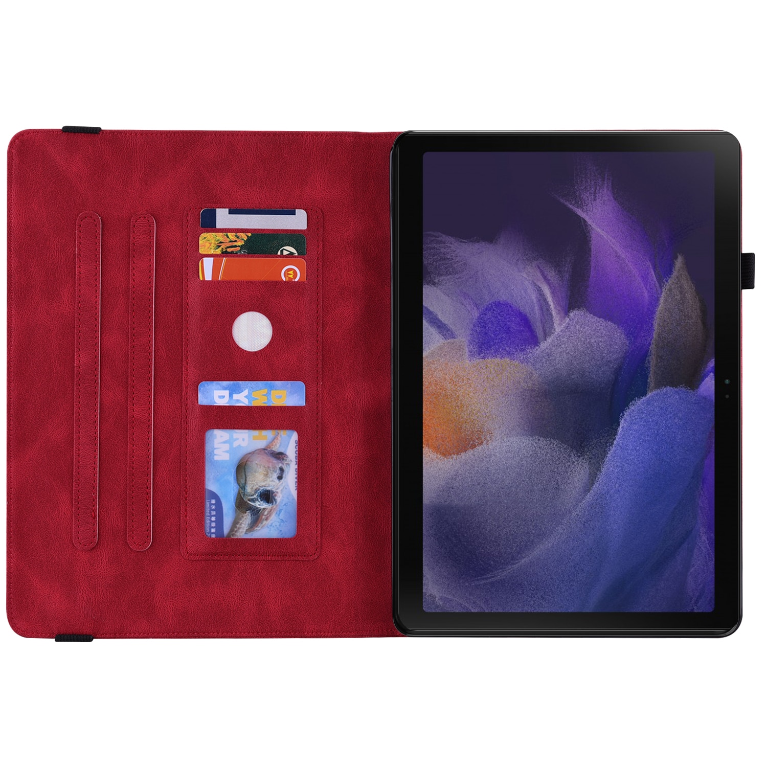 Nahkakotelo Perhonen Samsung Galaxy Tab A11 Plus Punainen