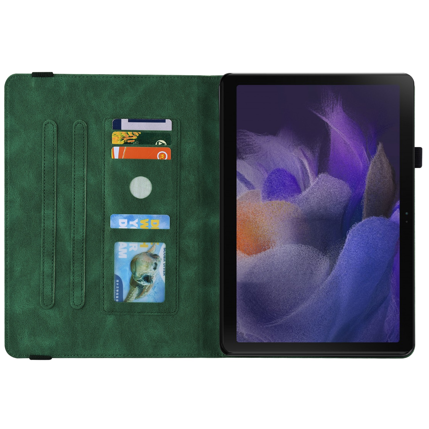 Nahkakotelo Perhonen Samsung Galaxy Tab A11 Plus Vihreä