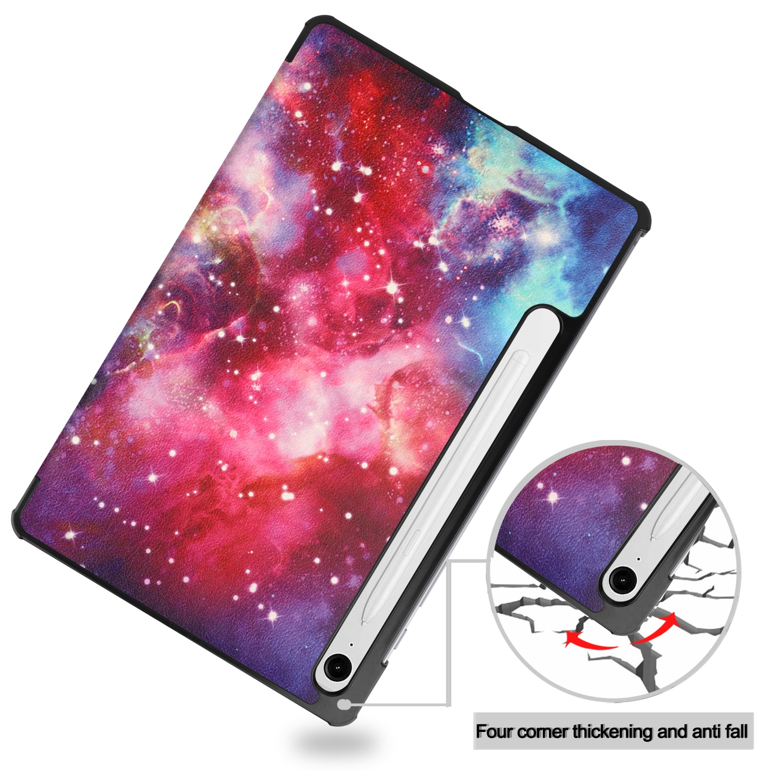 Kotelo Tri-fold Samsung Galaxy Tab S10 Lite Ulkoavaruus