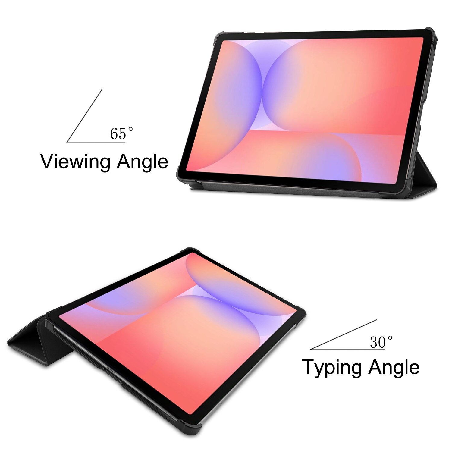 Kotelo Tri-fold Samsung Galaxy Tab S10 Lite Musta