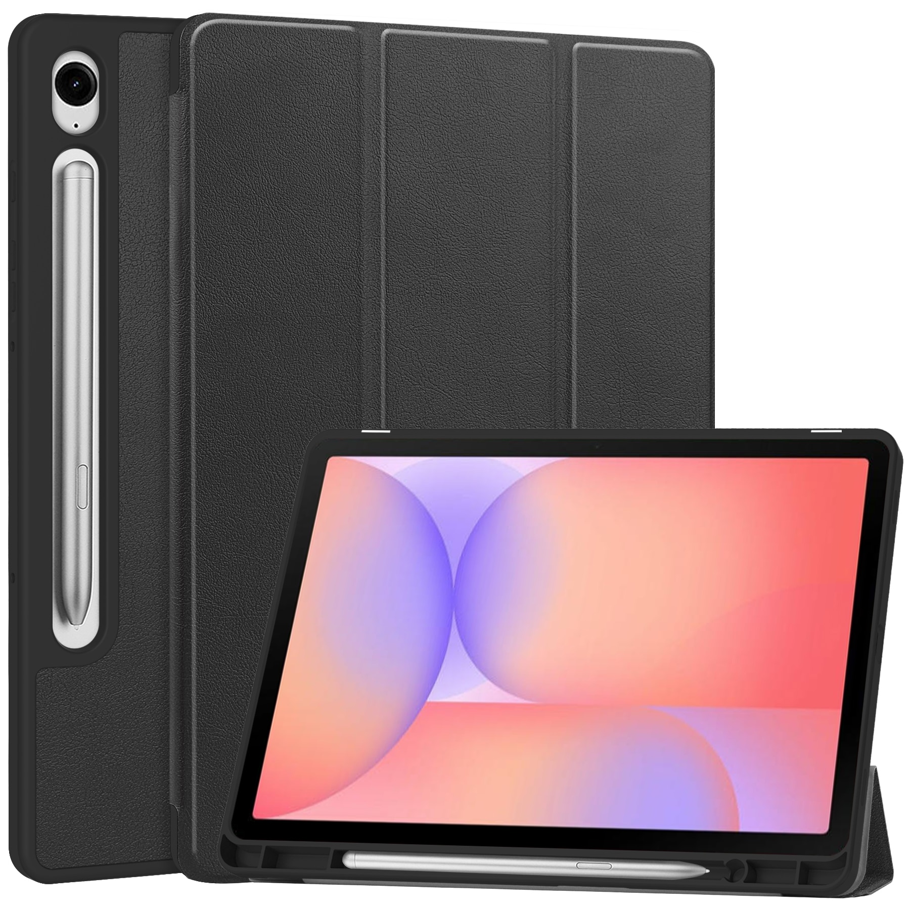 Samsung Galaxy Tab S10 Lite Kotelo Tri-fold Kynäpidikkeellä Musta