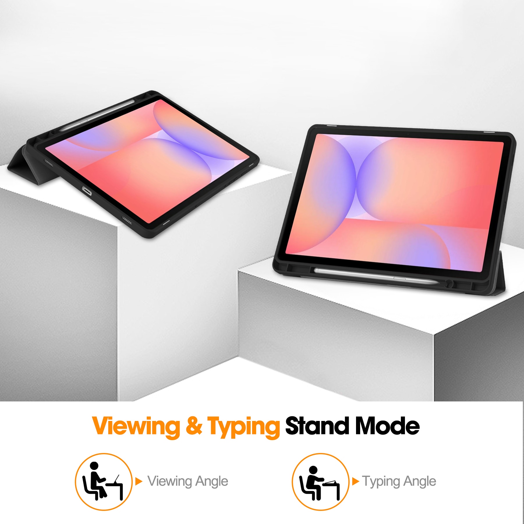 Samsung Galaxy Tab S10 Lite Kotelo Tri-fold Kynäpidikkeellä Musta