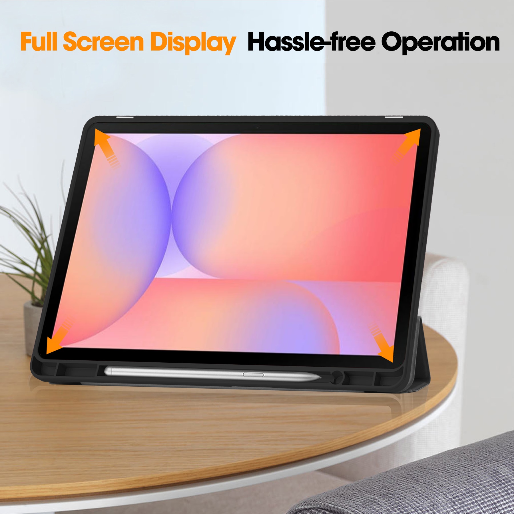 Samsung Galaxy Tab S10 Lite Kotelo Tri-fold Kynäpidikkeellä Musta