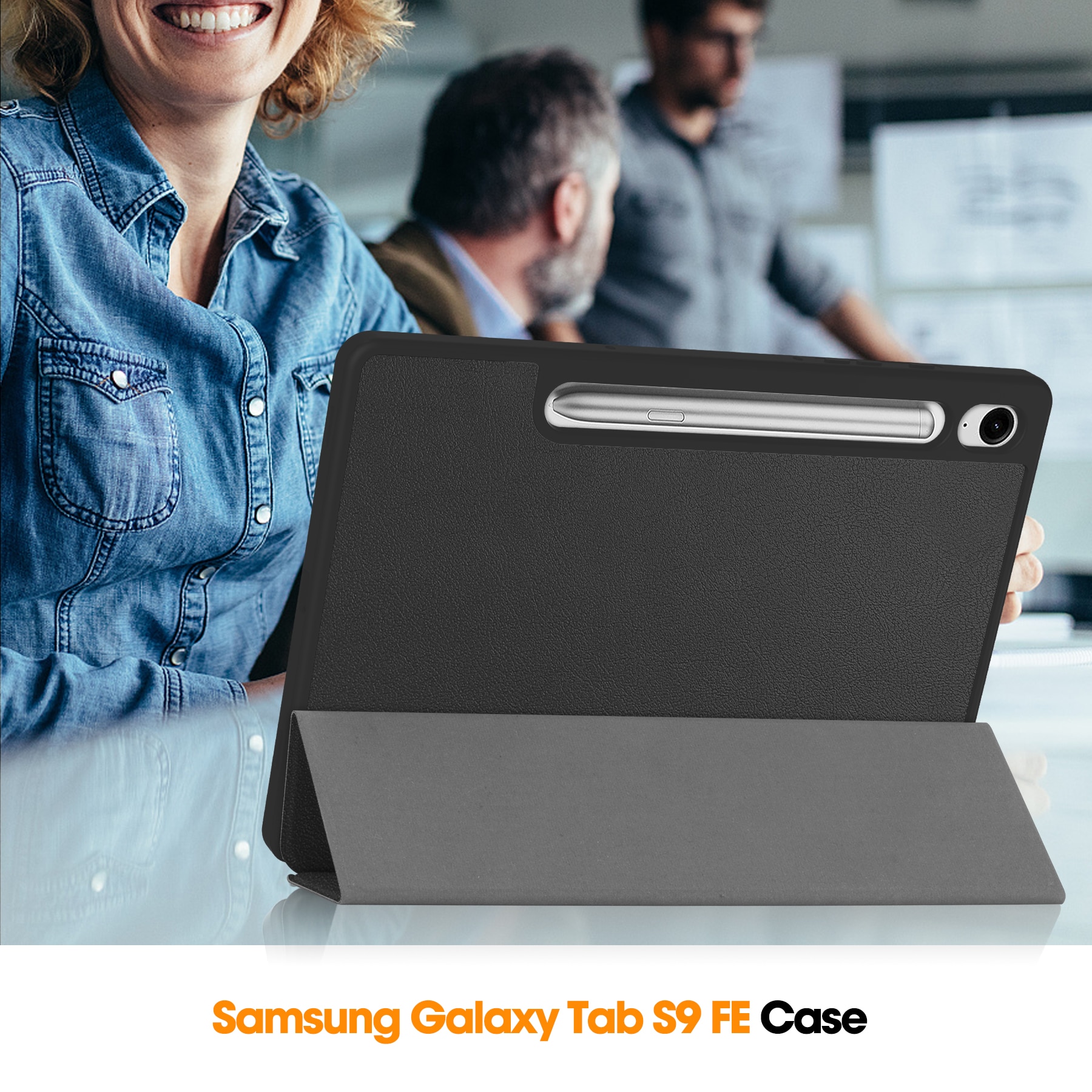 Samsung Galaxy Tab S10 Lite Kotelo Tri-fold Kynäpidikkeellä Musta