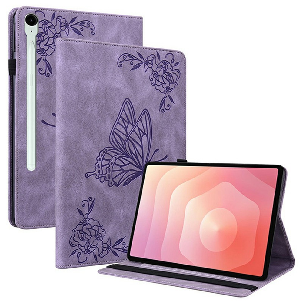 Nahkakotelo Perhonen Samsung Galaxy Tab S11 Liila