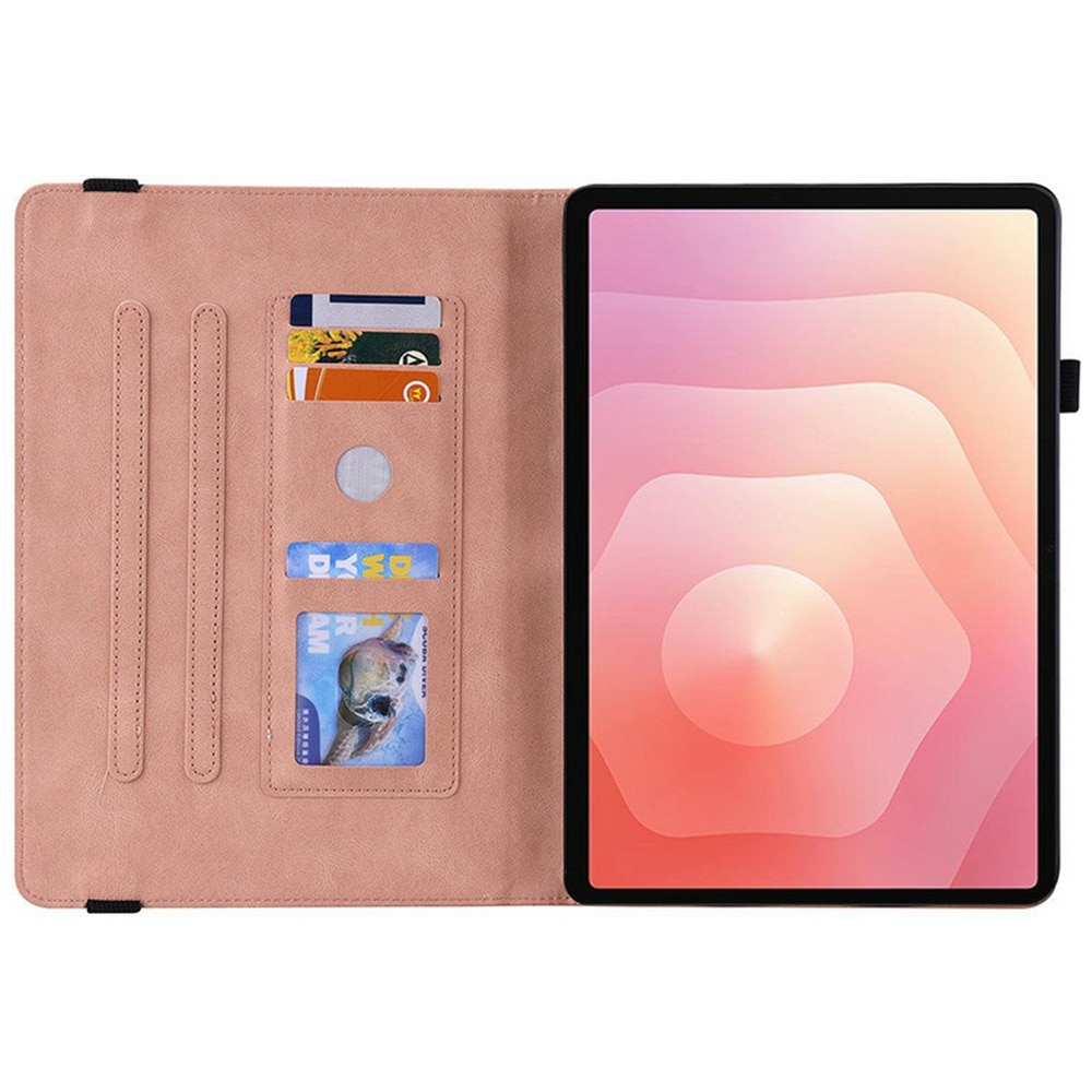 Nahkakotelo Perhonen Samsung Galaxy Tab S11 Vaaleanpunainen
