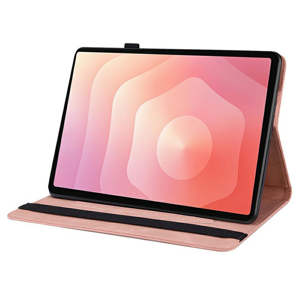 Nahkakotelo Perhonen Samsung Galaxy Tab S11 Vaaleanpunainen