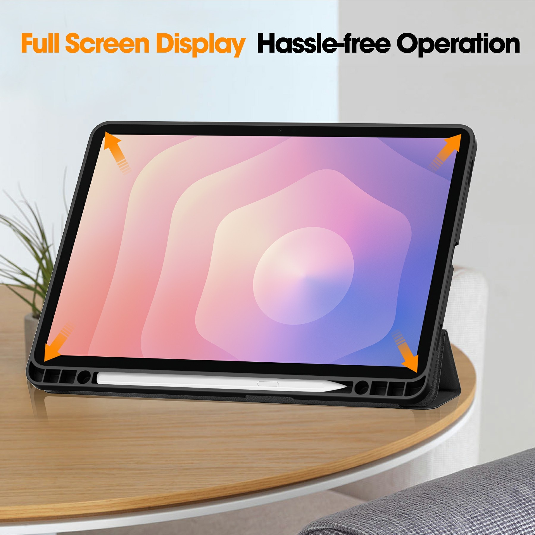 Samsung Galaxy Tab S11 Kotelo Tri-fold Kynäpidikkeellä Musta