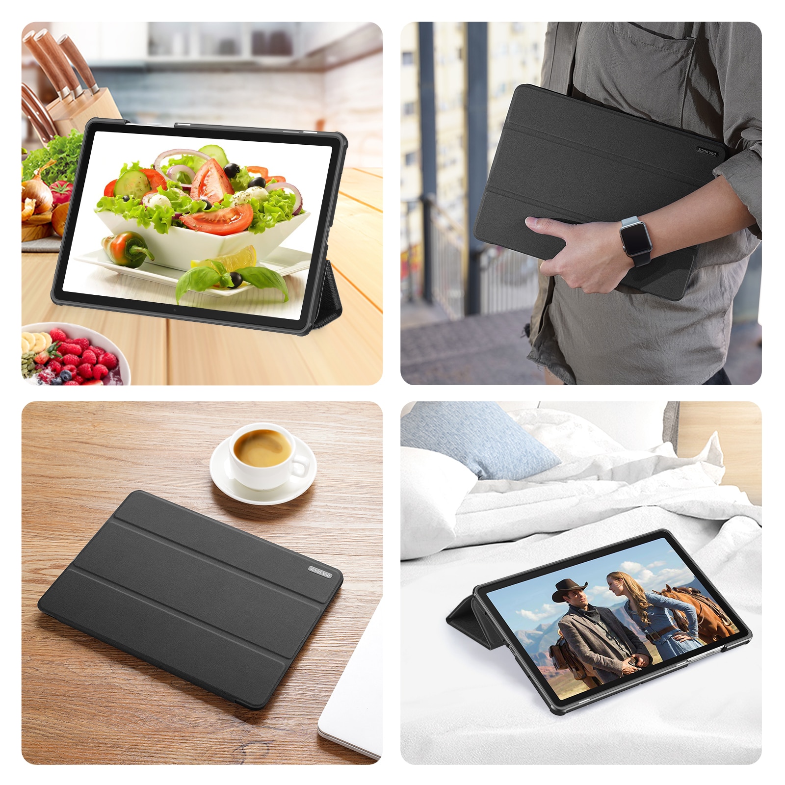 Domo Tri-fold Case Samsung Galaxy Tab A11 Plus - Black