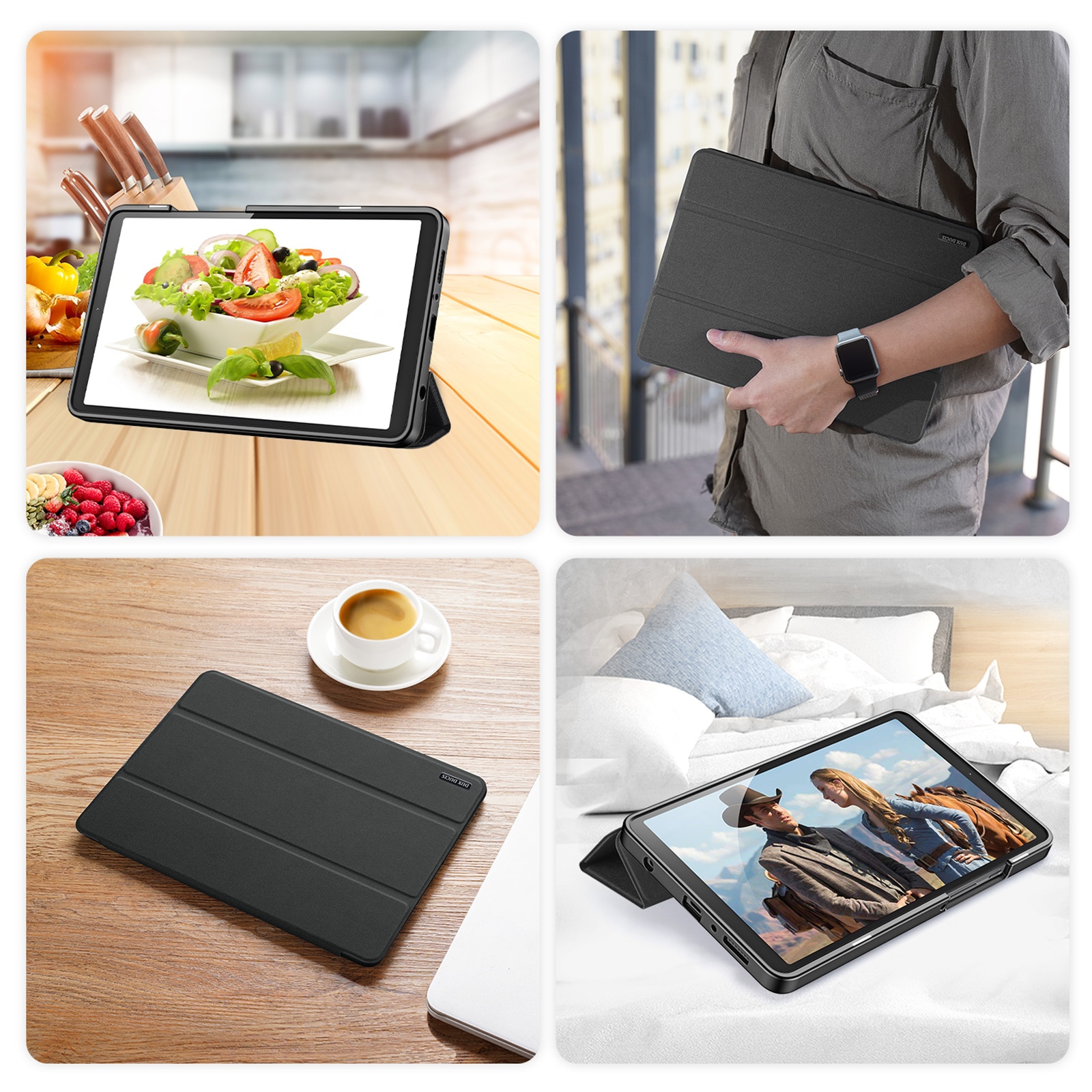 Domo Tri-fold Case Samsung Galaxy Tab A11 - Black