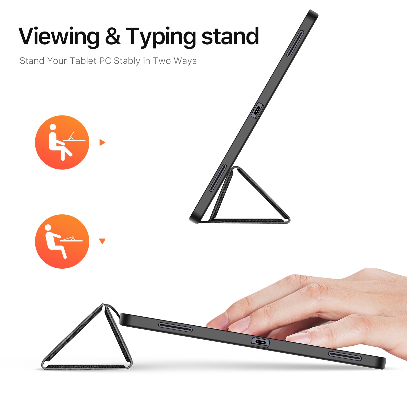 Domo Tri-fold Case Samsung Galaxy Tab S11 Ultra - Black
