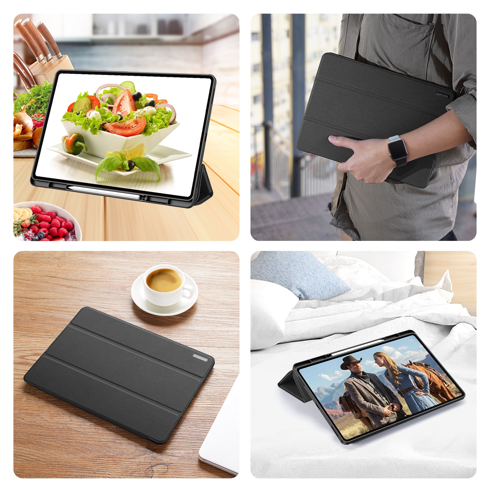 Domo Tri-fold Case Samsung Galaxy Tab S11 Ultra - Black