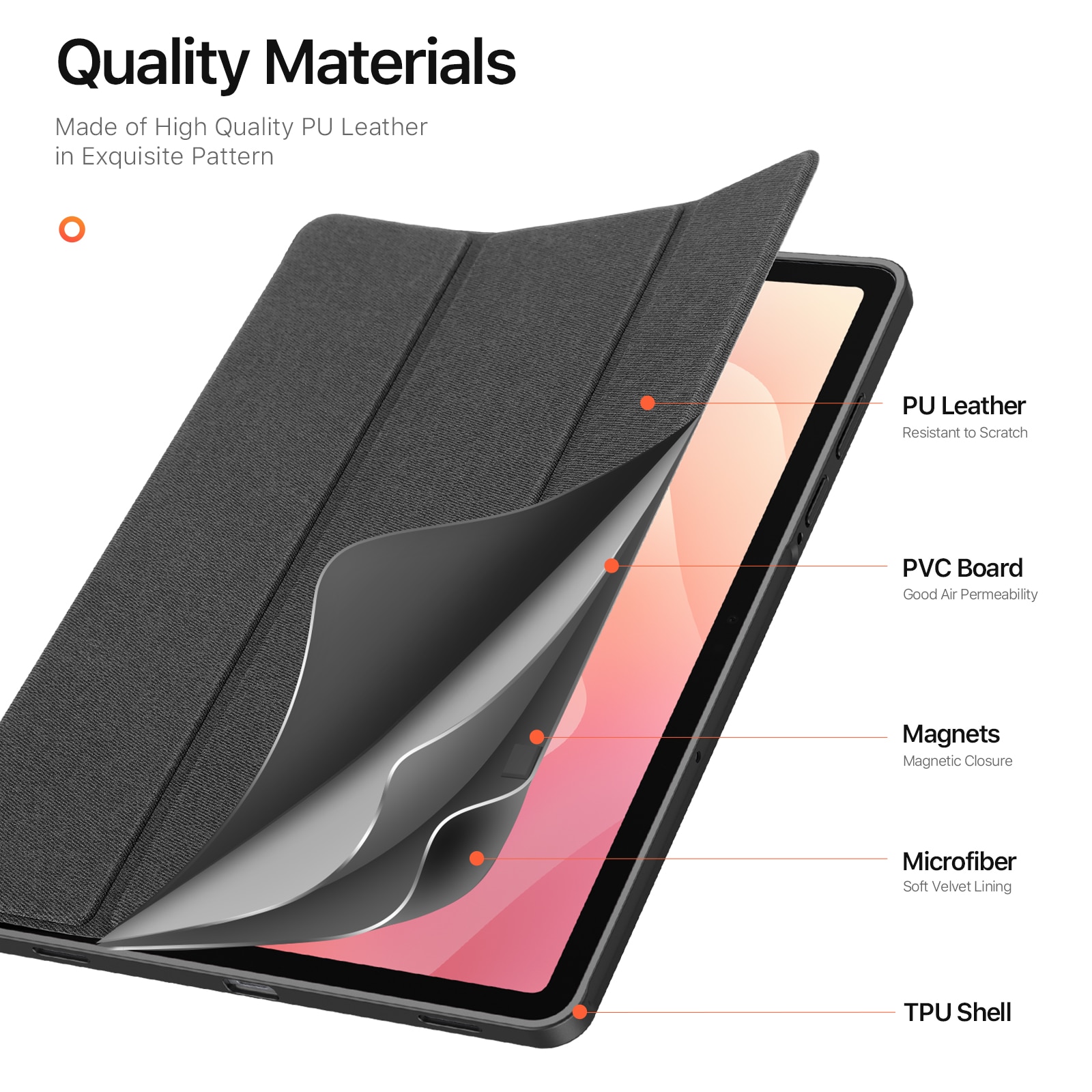 Domo Tri-fold Case Samsung Galaxy Tab S11 - Black