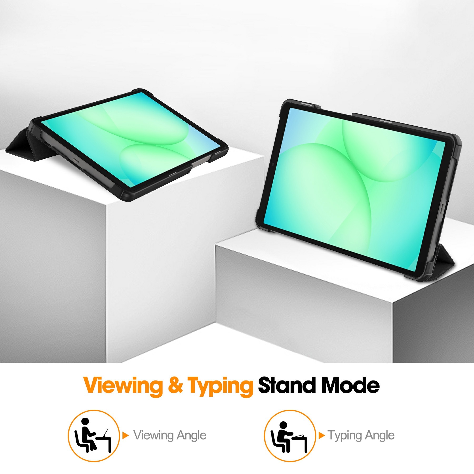 Kotelo Tri-fold Samsung Galaxy Tab A11 Musta