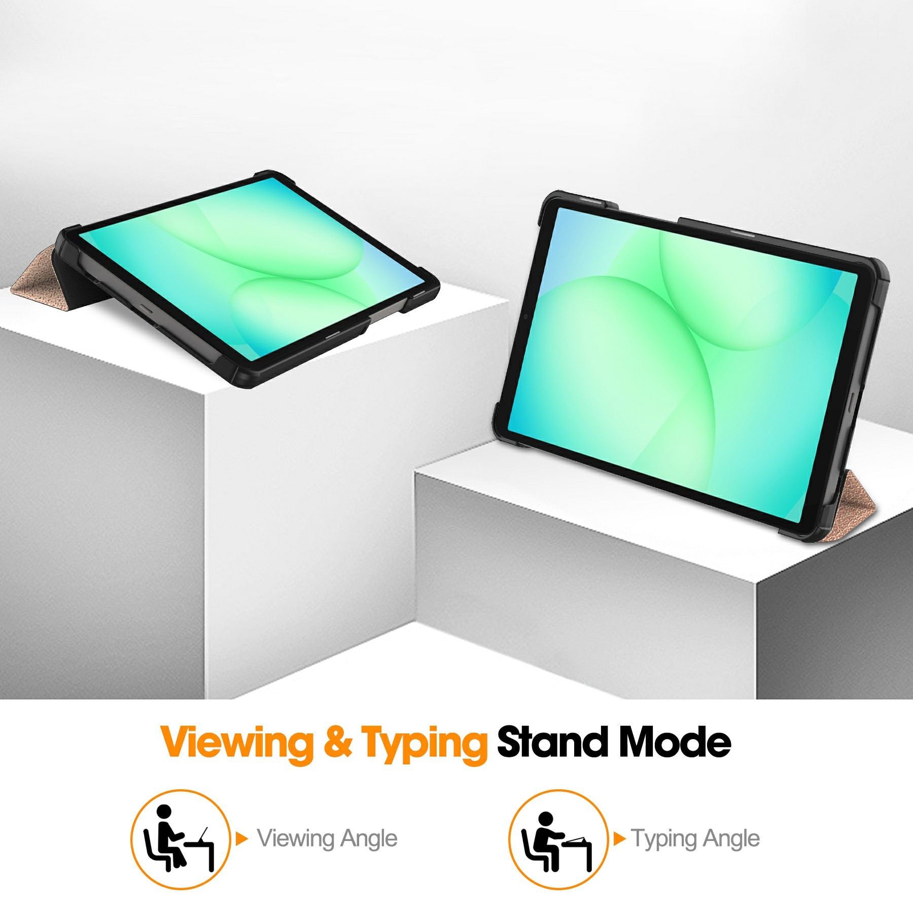Kotelo Tri-fold Samsung Galaxy Tab A11 Ruusukulta