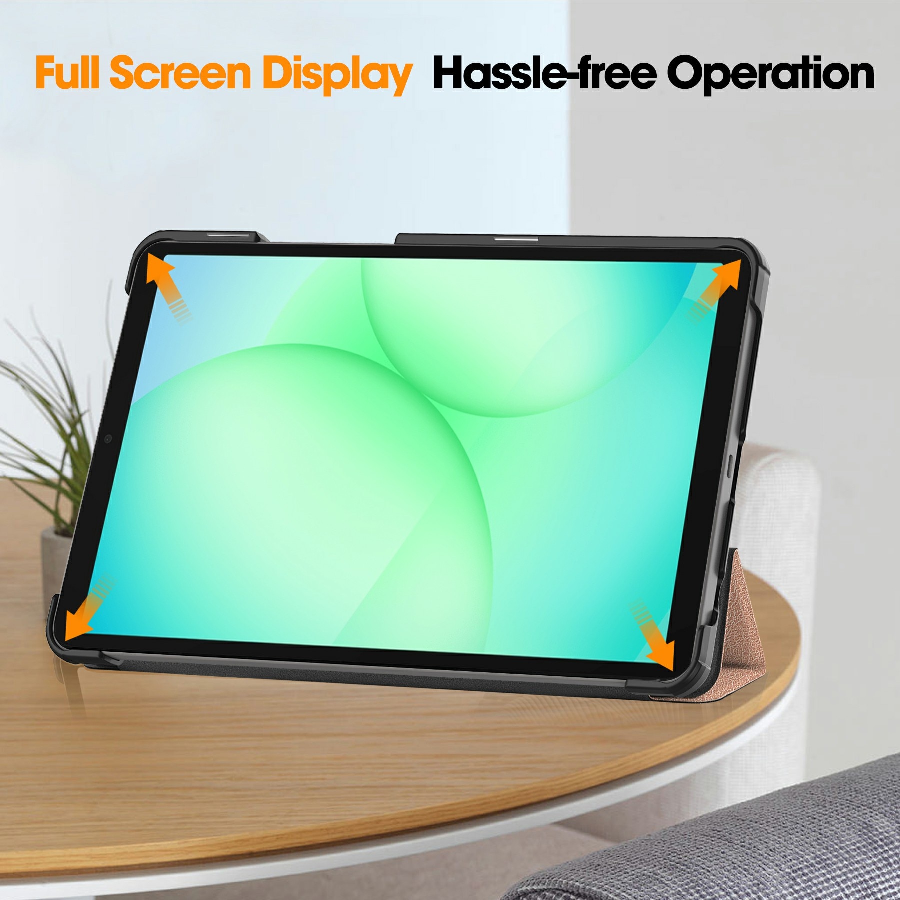 Kotelo Tri-fold Samsung Galaxy Tab A11 Ruusukulta
