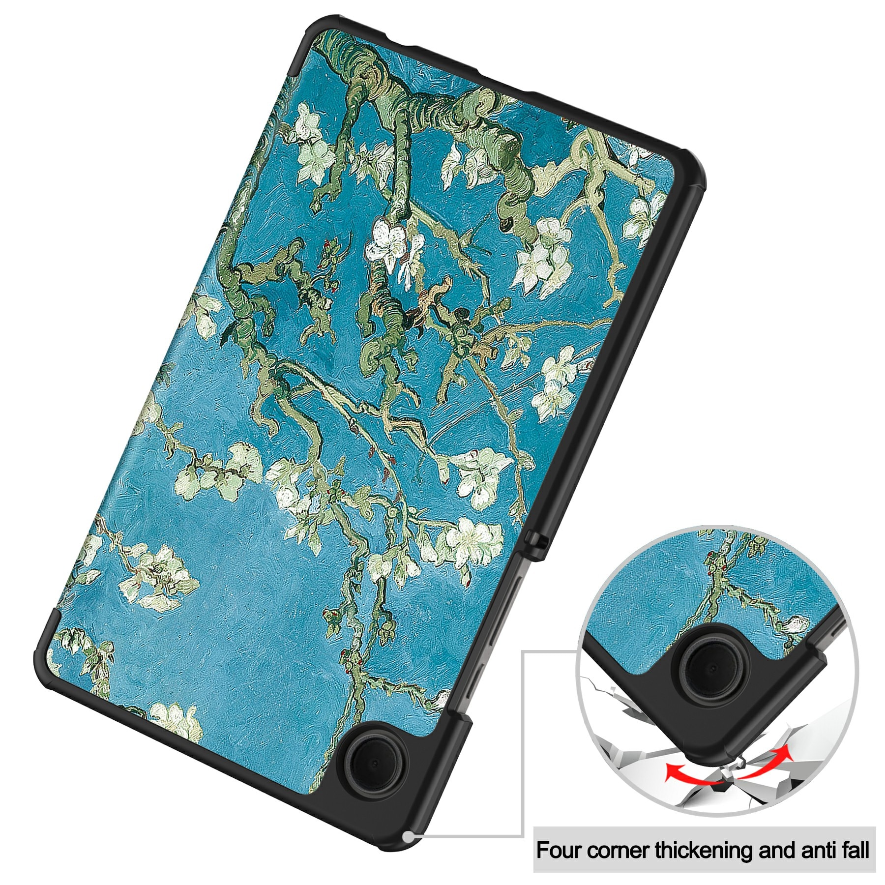 Kotelo Tri-fold Samsung Galaxy Tab A11 - kirsikankukkia