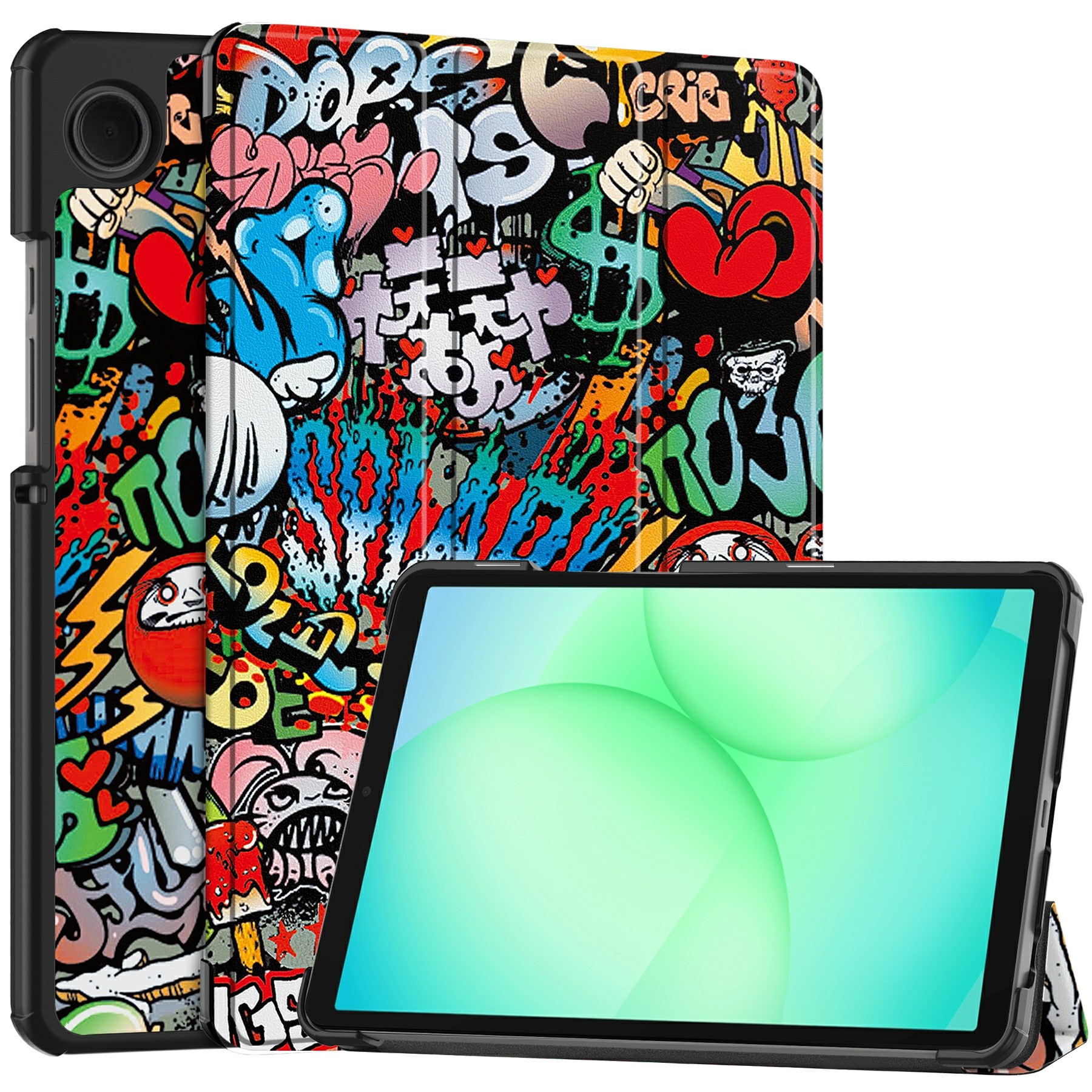 Kotelo Tri-fold Samsung Galaxy Tab A11 Graffiti