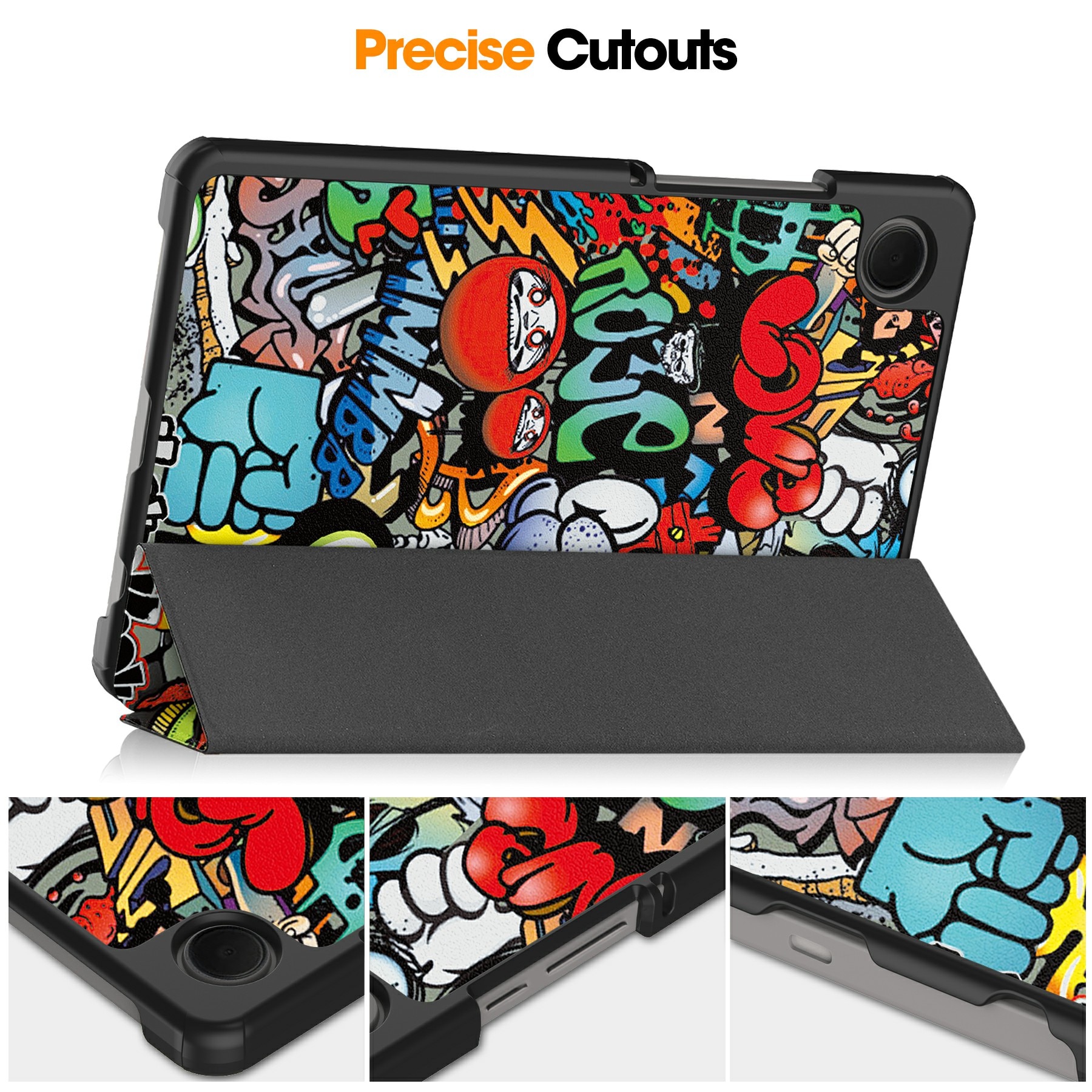 Kotelo Tri-fold Samsung Galaxy Tab A11 Graffiti