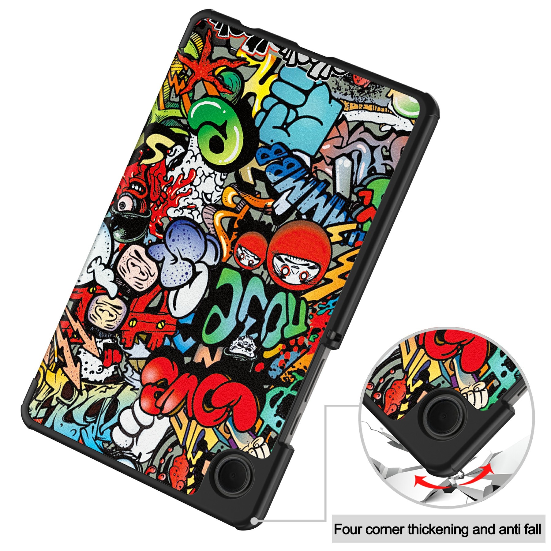 Kotelo Tri-fold Samsung Galaxy Tab A11 Graffiti