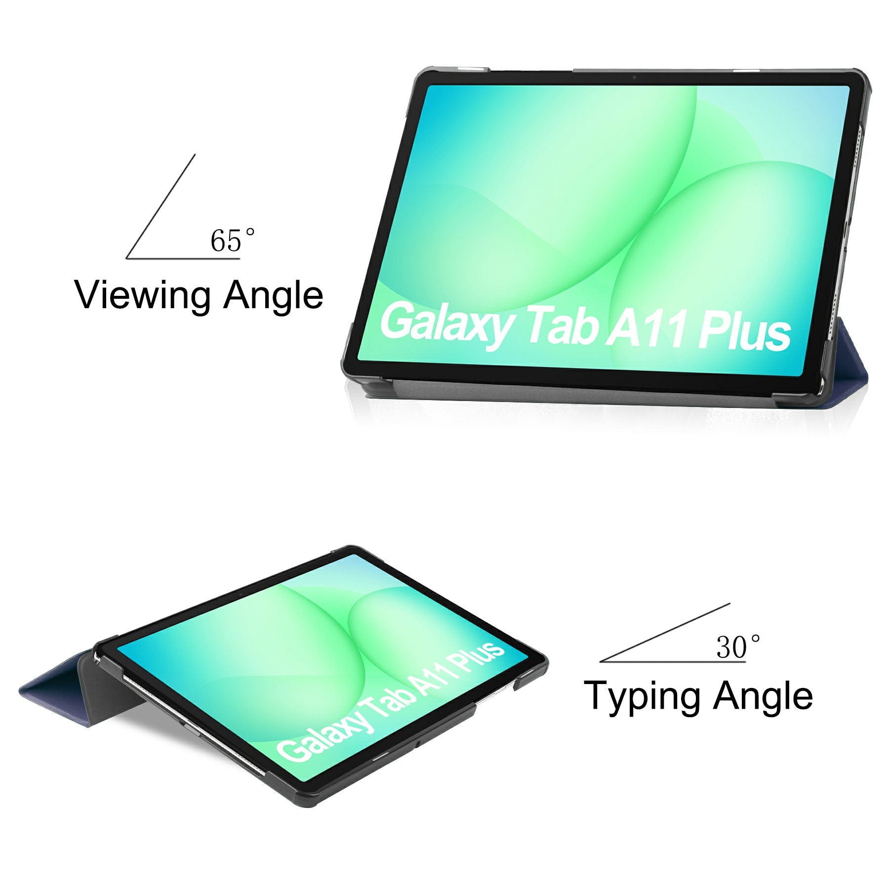 Kotelo Tri-fold Samsung Galaxy Tab A11 Plus Sininen