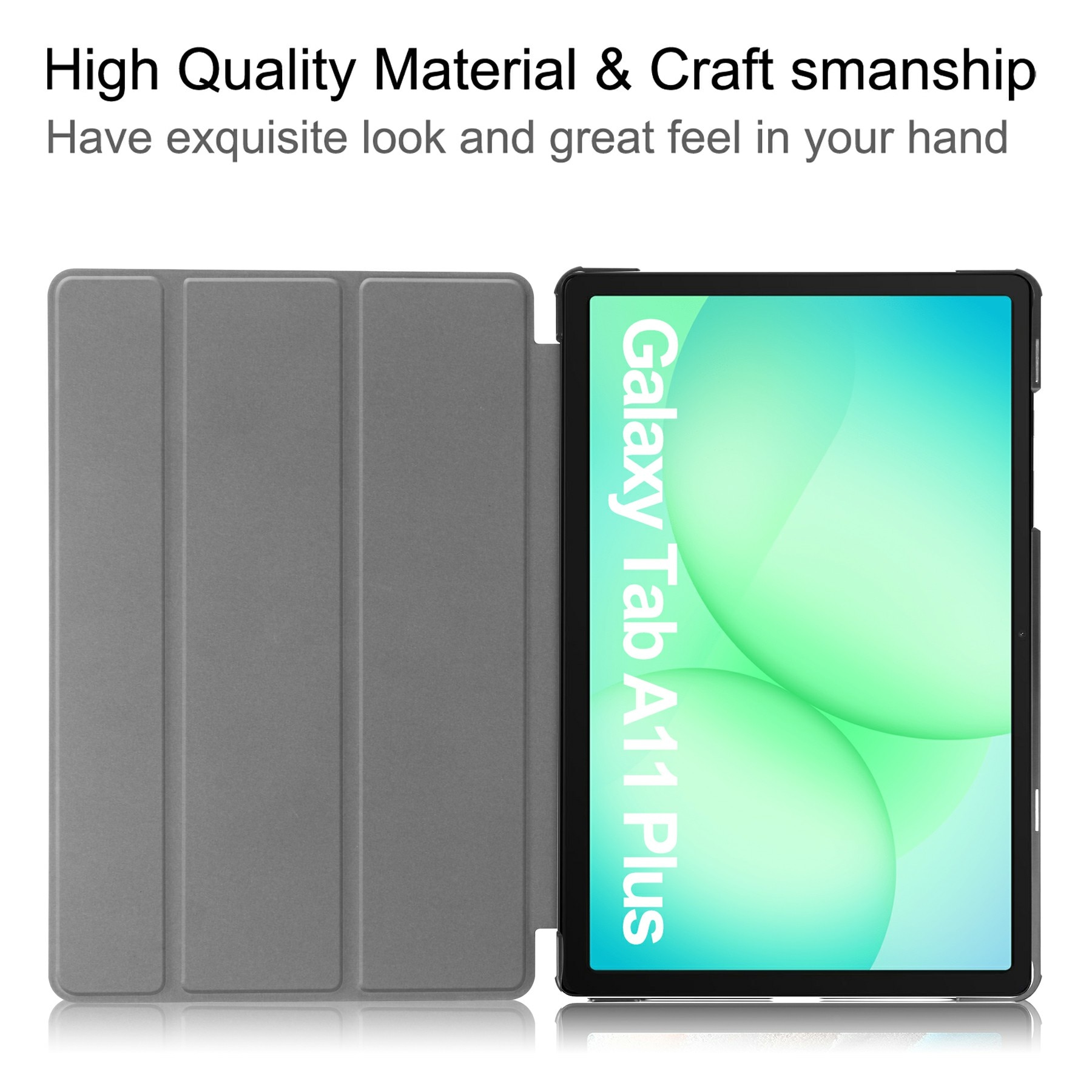 Kotelo Tri-fold Samsung Galaxy Tab A11 Plus Harmaa