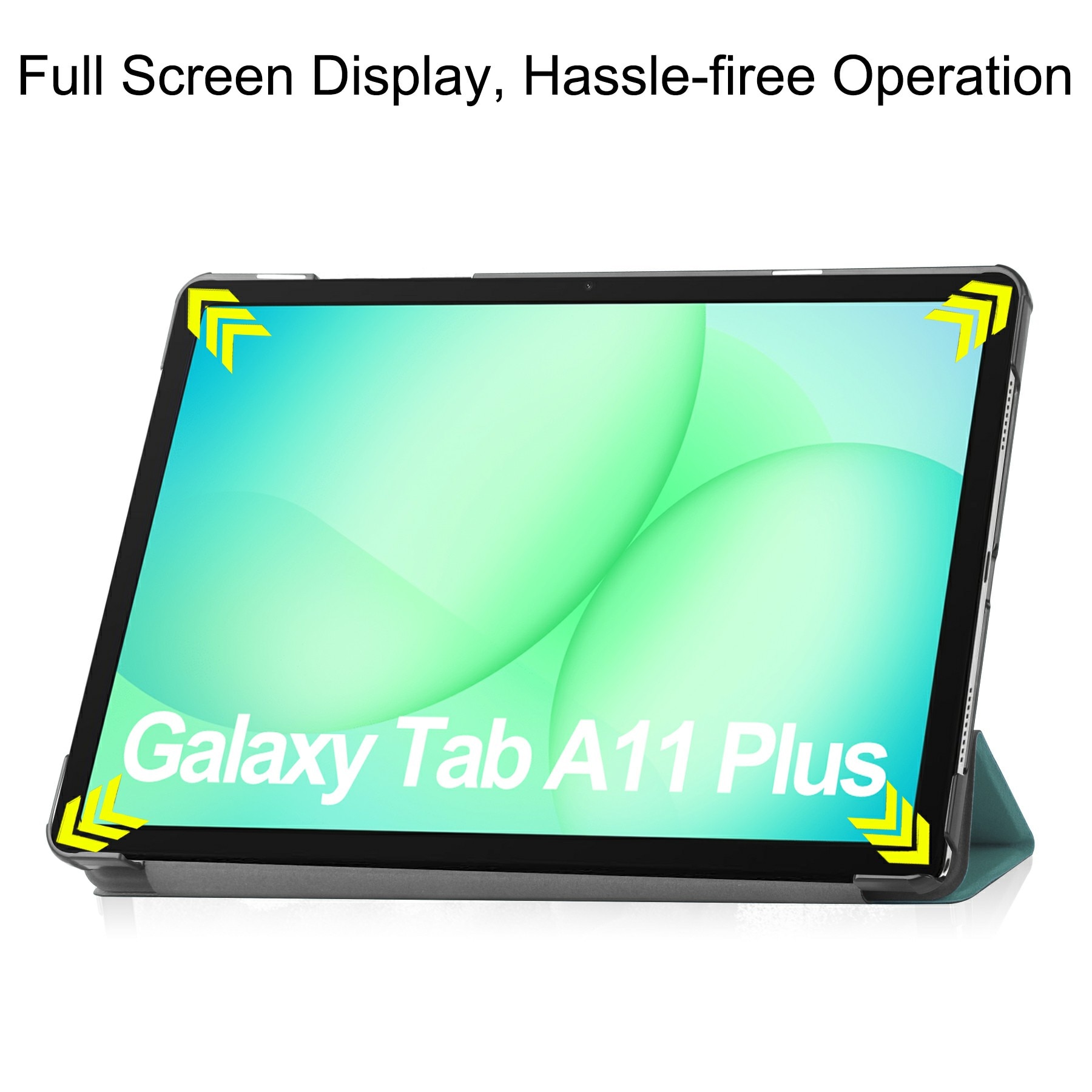 Kotelo Tri-fold Samsung Galaxy Tab A11 Plus Vihreä