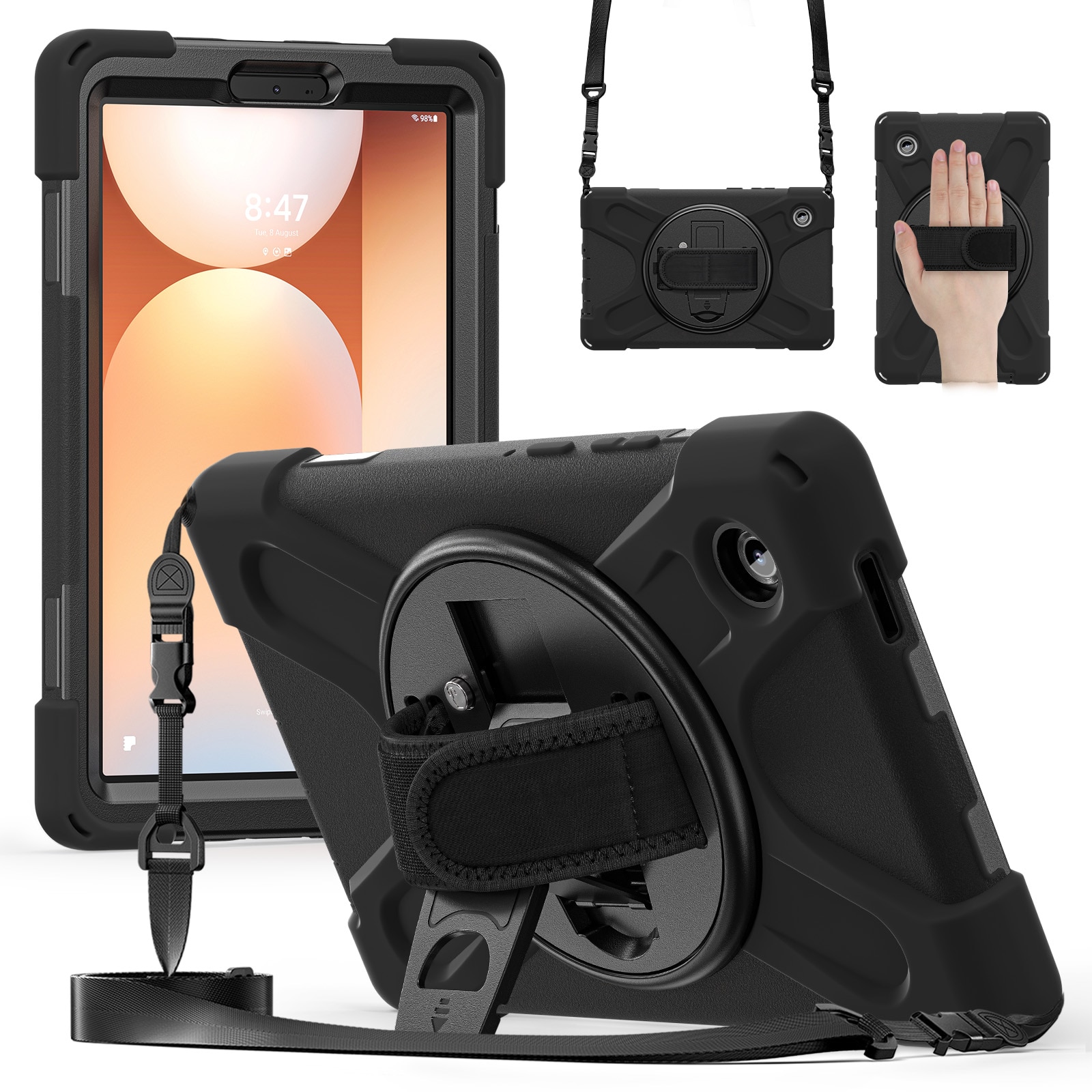 Iskunkestävä Hybridikuori Samsung Galaxy Tab A11 Plus musta