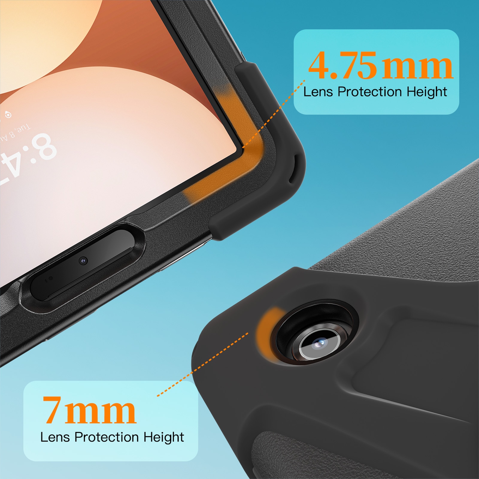 Iskunkestävä Hybridikuori Samsung Galaxy Tab A11 Plus musta