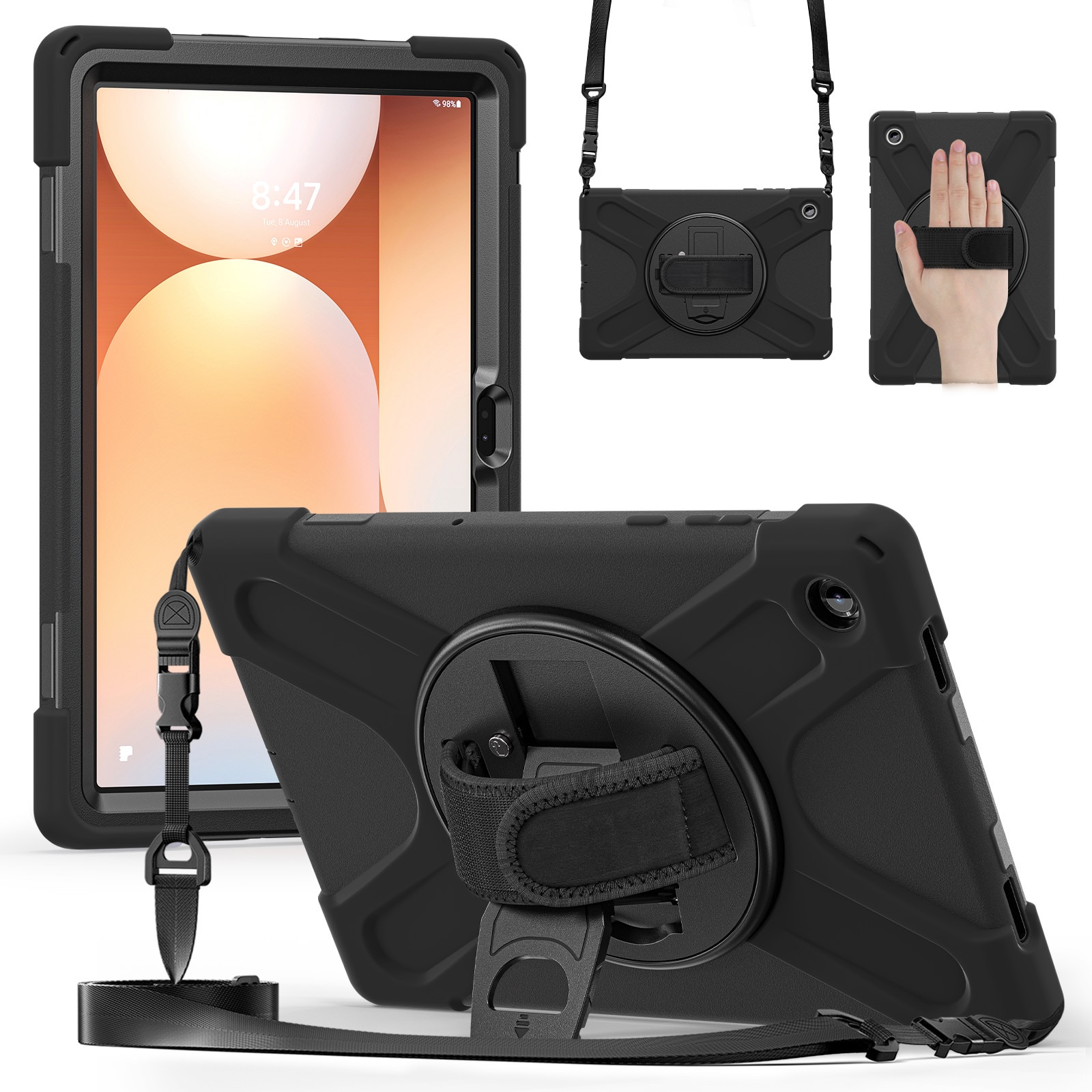 Iskunkestävä Hybridikuori Samsung Galaxy Tab A11 Plus musta