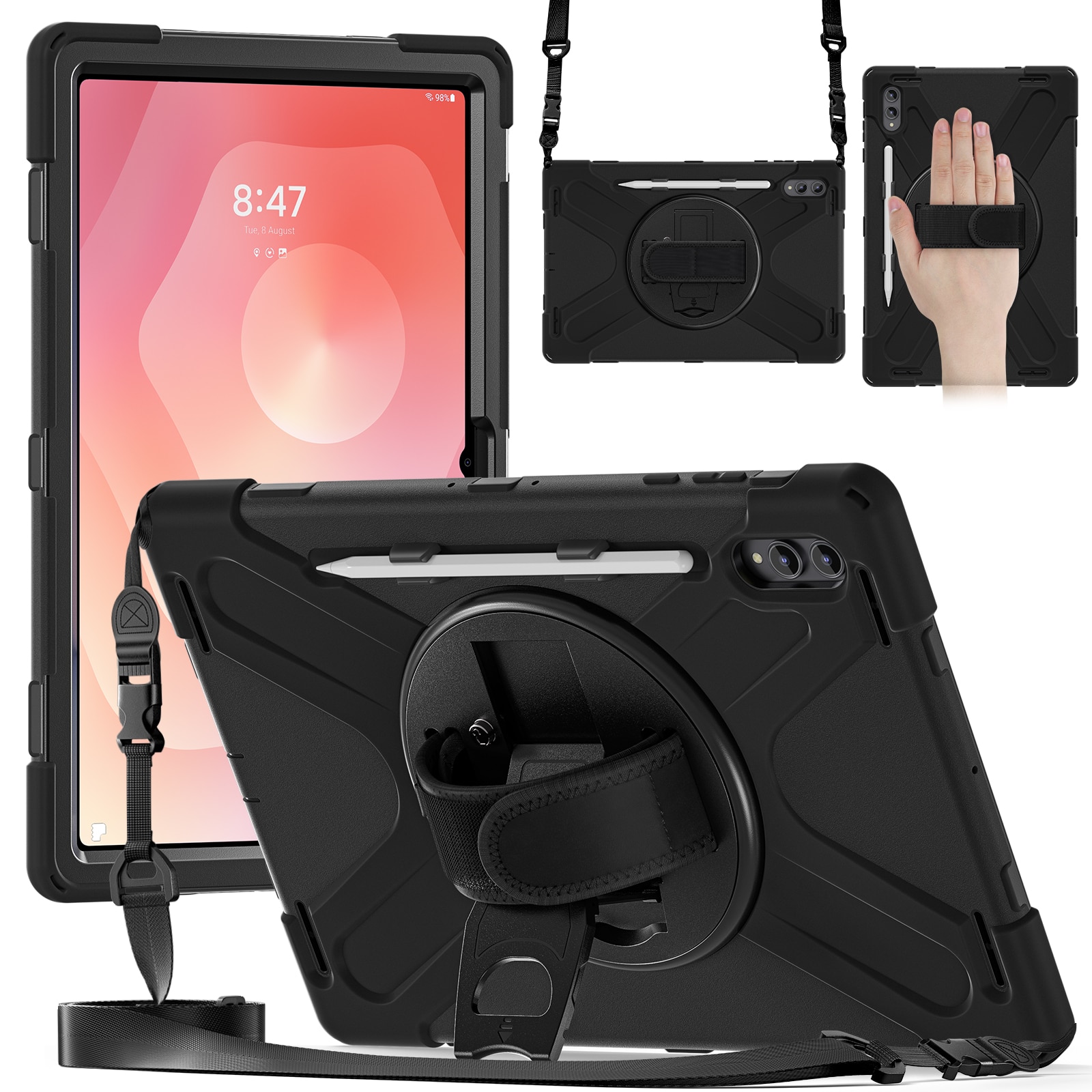 Iskunkestävä Hybridikuori Samsung Galaxy Tab S11 Ultra musta