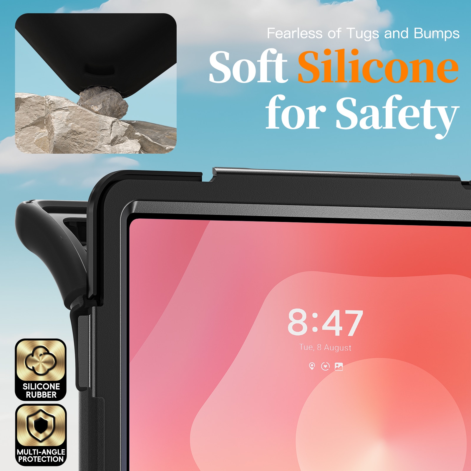 Iskunkestävä Hybridikuori Samsung Galaxy Tab S11 Ultra musta
